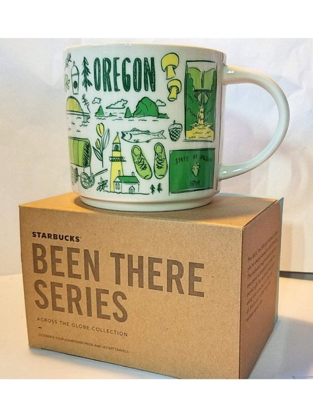 14 oz Oregon Travel Mug - Been There Across the Globe Series, Coffee Lover Gift